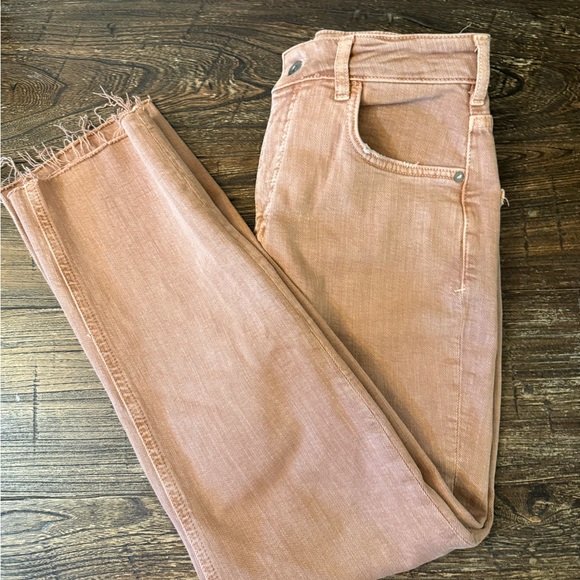 Anthropologie Pilcro Vintage Straight Jeans 27P EUC Rust Orange Streetwear - Picture 8 of 9